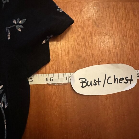 Jalate Vintage 90s maxi dress, black stretch knit or print short sleeves - Picture 6 of 7